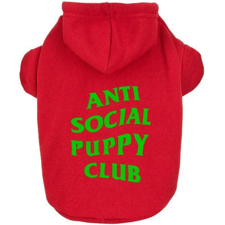 Anti Social Social Pup Hoodie | Dog Clothing