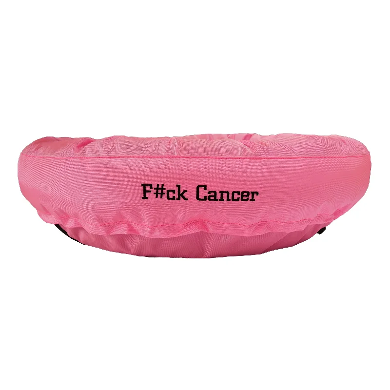 Dog Bed Round Bolster Armor™ 'F#ck Cancer'