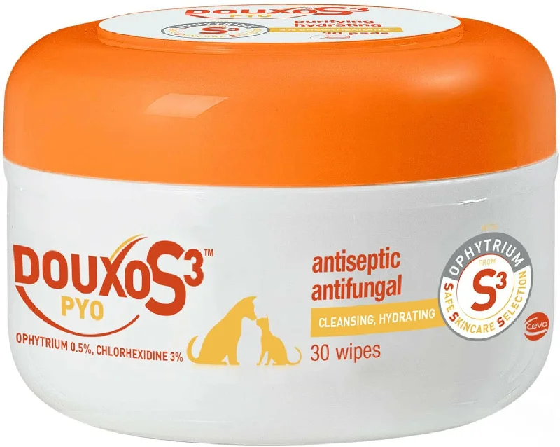 Douxo S3 PYO Antiseptic & Antifungal Wipes (30 count)