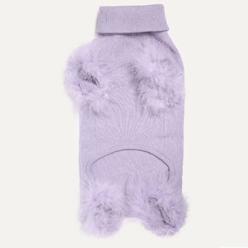 Feather Knit Dog Onesie