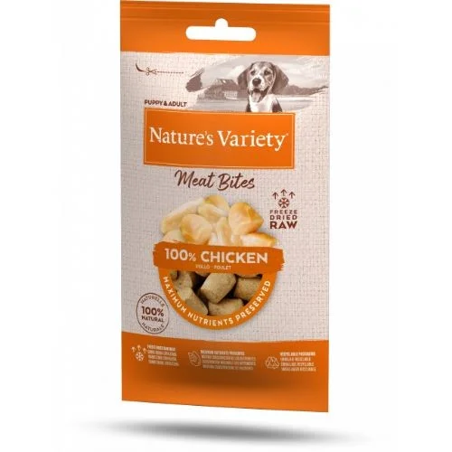 Nature's Variety Freeze Dried Meat Bites Dog Chicken 20g