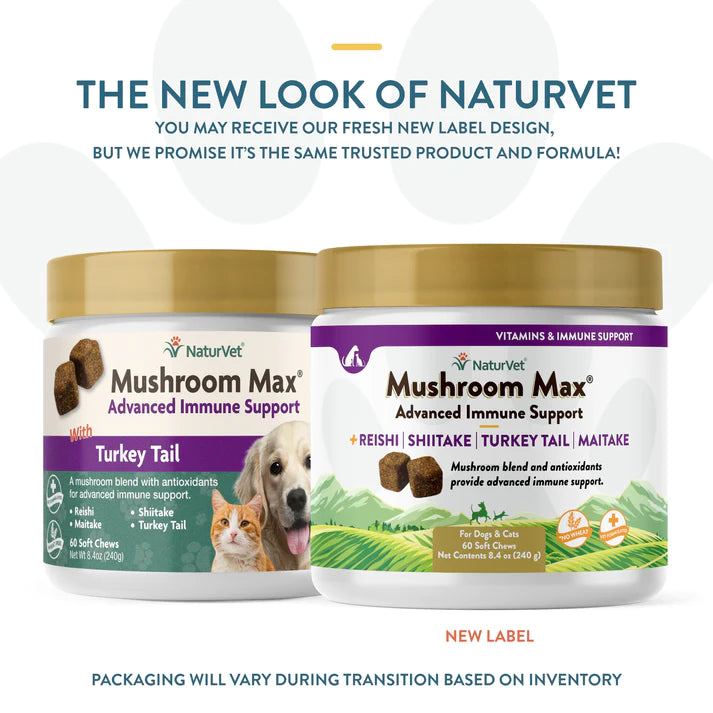 NaturVet Mushroom Max Advanced Immune Support w/Turkey Tail