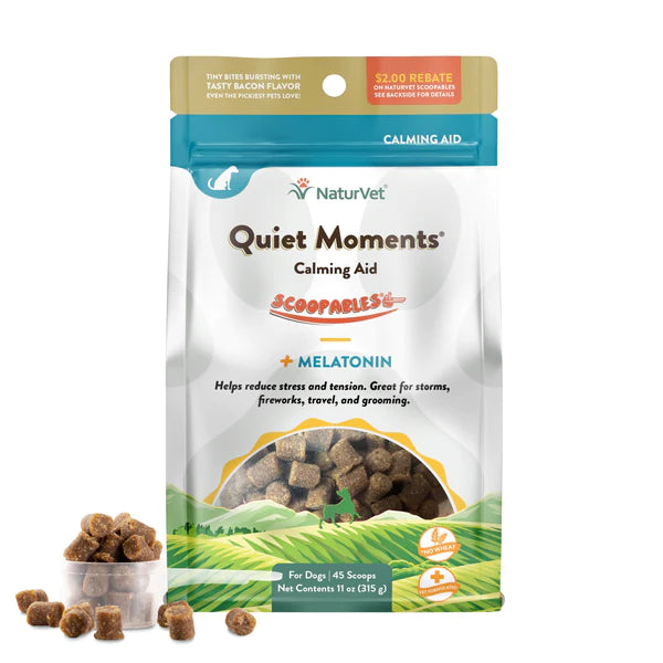 NaturVet Quiet Moments Calming Aid Scoopables for Dogs 11oz