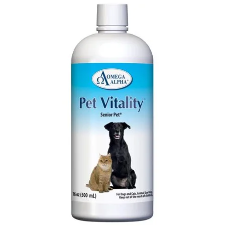 Omega Alpha Pet Vitality Liquid Supplement for Senior Dogs and Cats