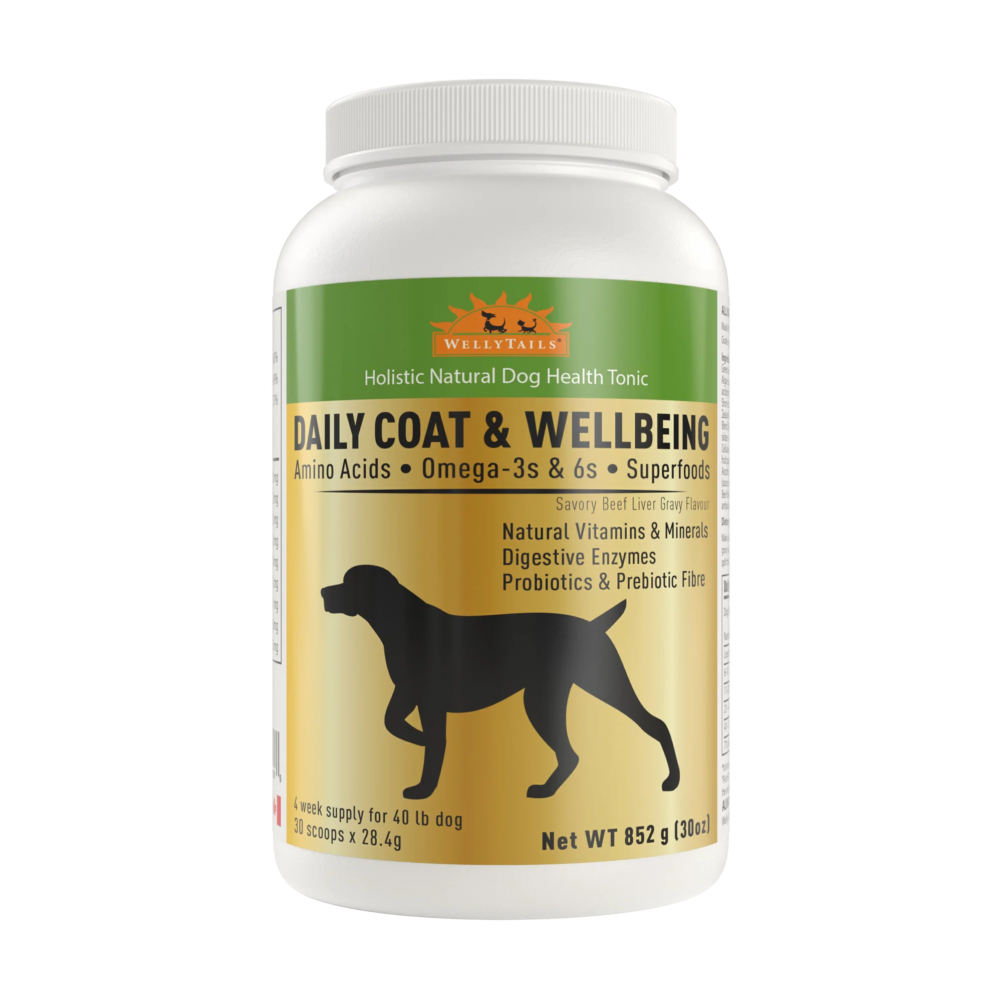 WellyTails Daily Coat & Wellbeing Supplement for Dogs