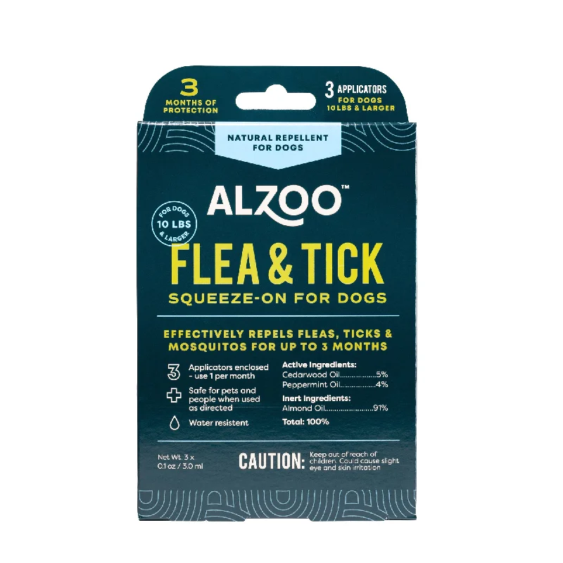 Alzoo Spot On Natural Flea and Tick Repellent for Dogs