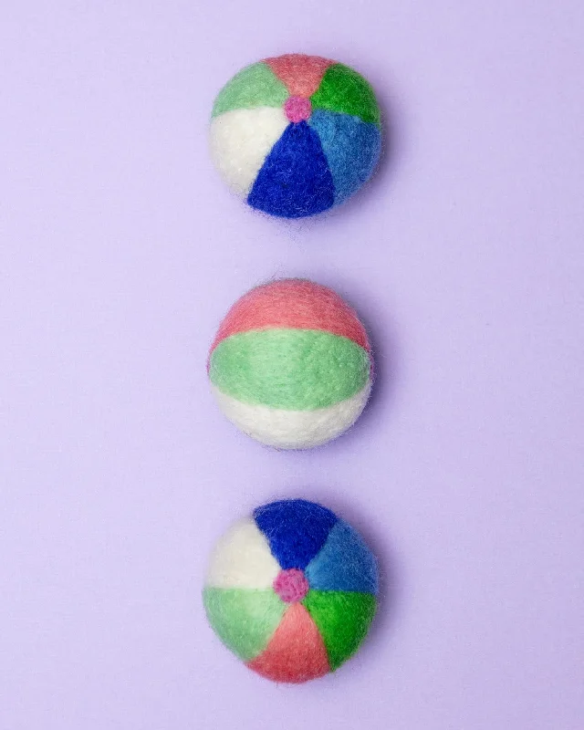 Beach Ball Summer Wool Cat Toy