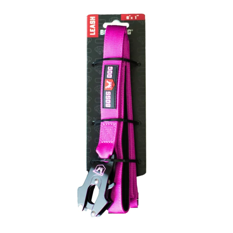 Boss Dog Tactical Dog Leash Hot Pink, 1ea/6 ft