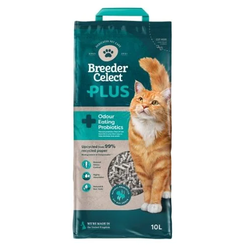 Breeder Celect Plus Probiotic Paper Cat Litter 10 Litre