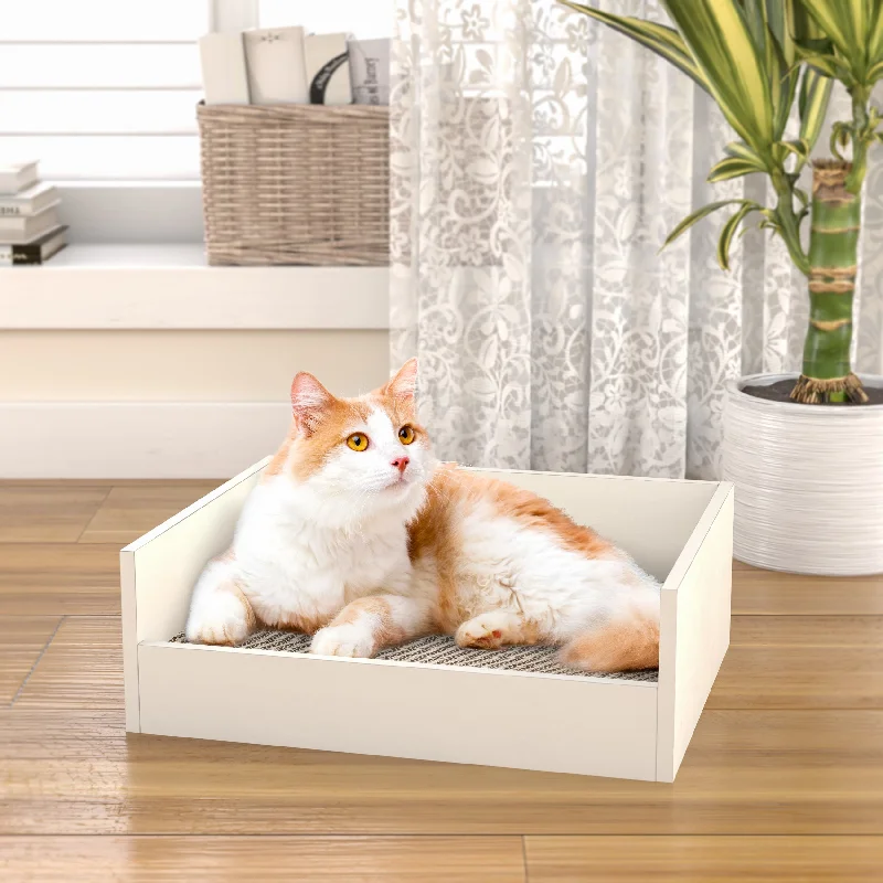 Cat Bed Deluxe (2 side use), White (2 units left!)