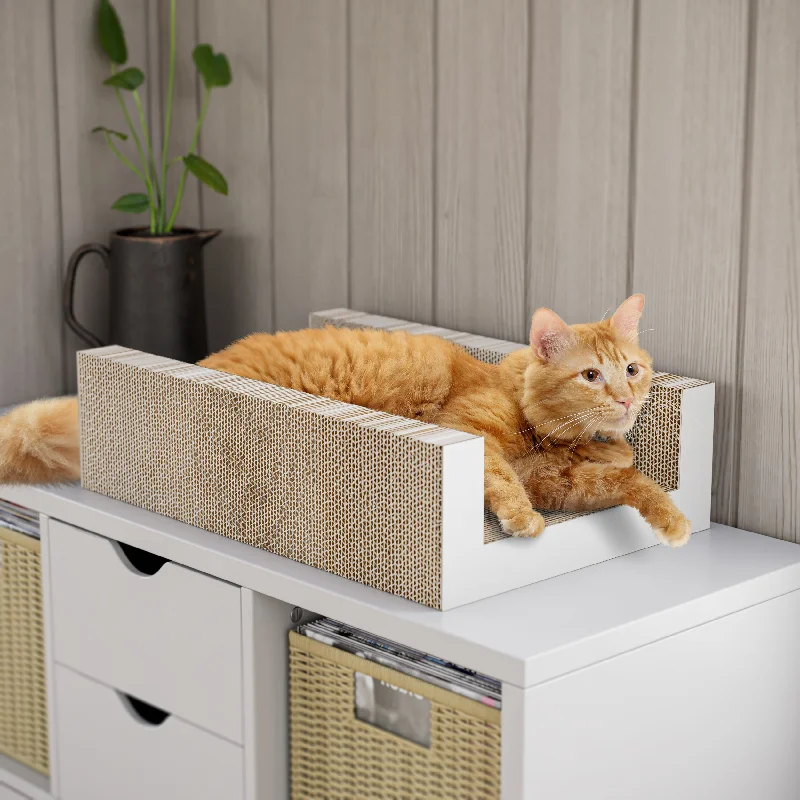 Cat Scratcher UBed, White (2 units left!)