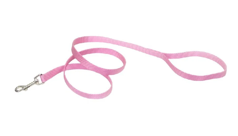 Coastal Single-Ply Nylon Dog Leash Pink Bright 1ea/5/8 In X 4 ft