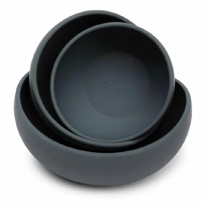 FuzzYard Life - Silicone Bowl - Slate Grey