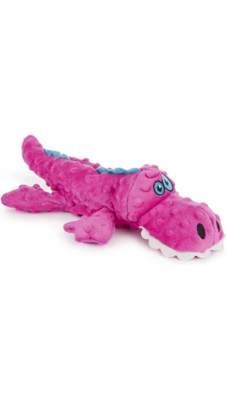 goDog Dog Toy: Gator (Pink)