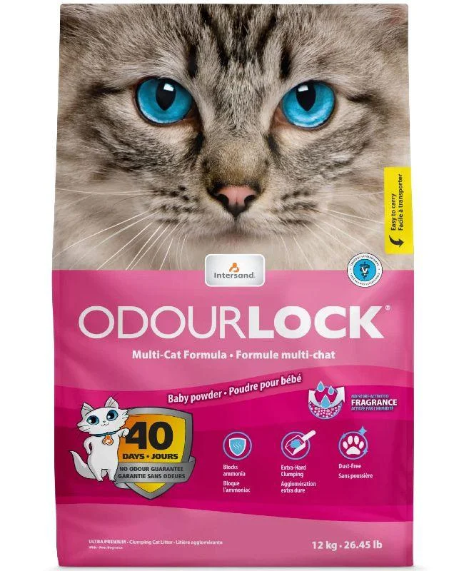 Intersand Odourlock Baby Powder Scented Ultra Premium Cat Litter