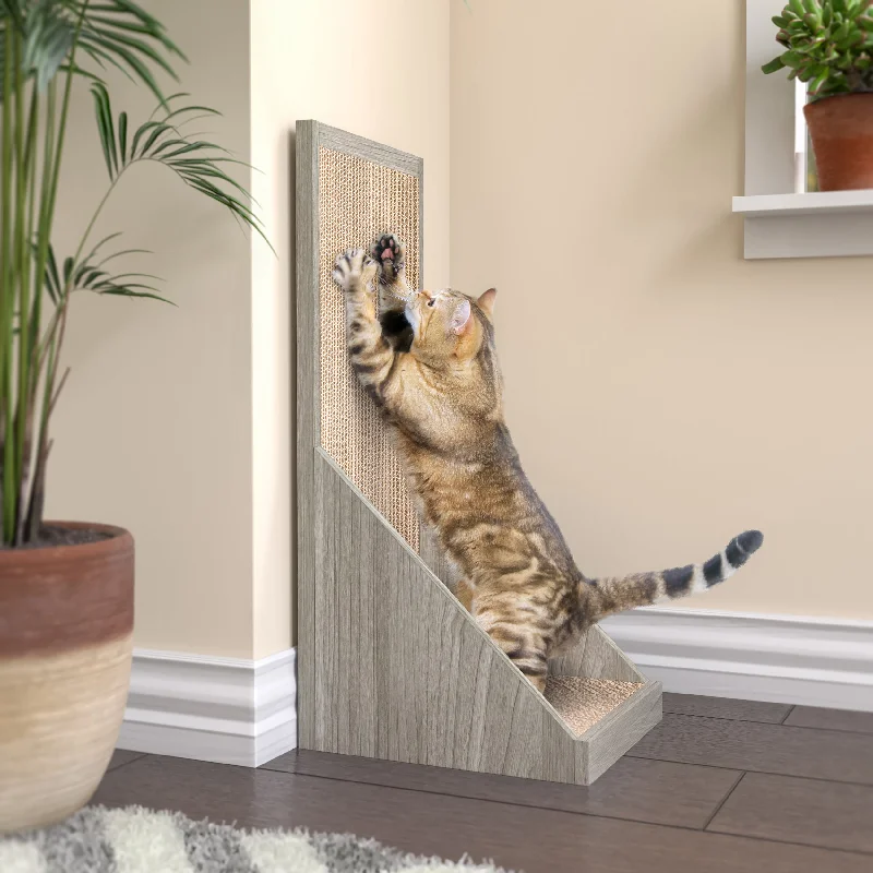 Katrise Standing Cat Scratcher, Aspen Grey (pre-order ships 12/30)