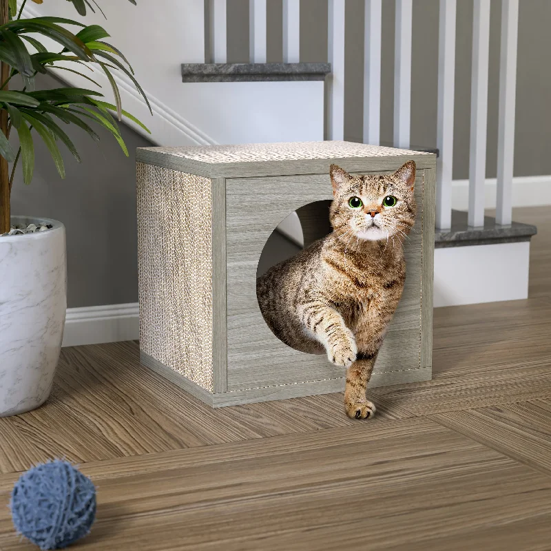 Katsquare Cube Scratching Post, Aspen Grey (pre-order ships 12/30)