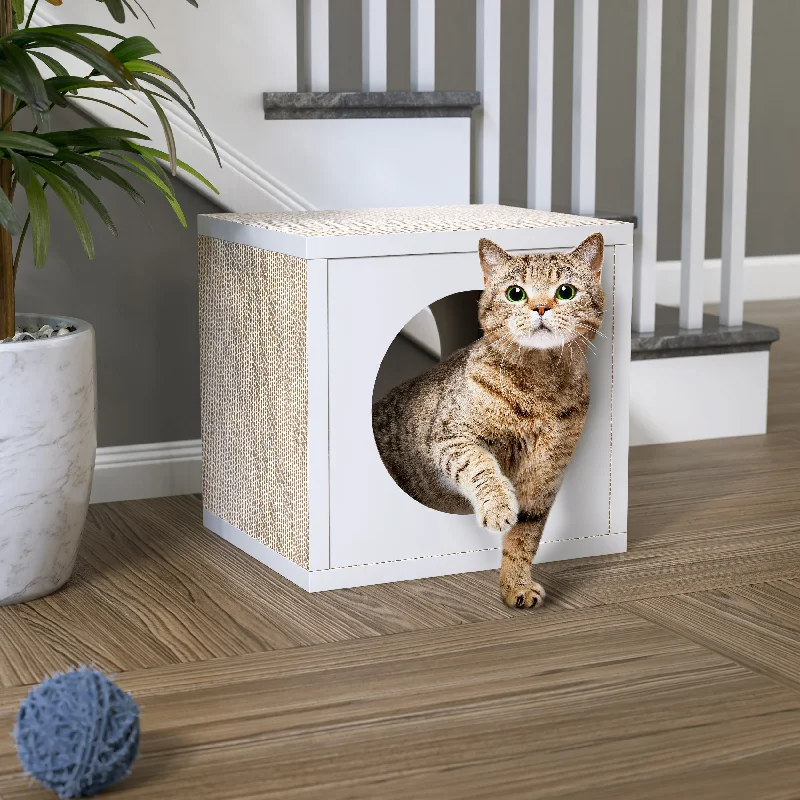 Katsquare Cube Scratching Post, White (5 units left!)