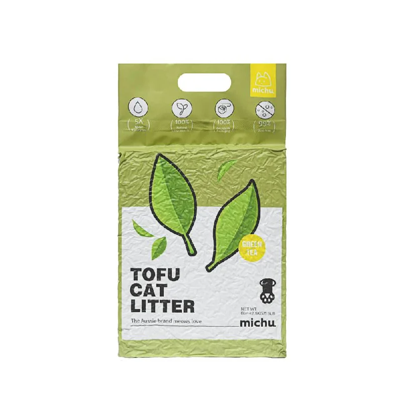 MICHU Tofu Natural Clumping Tofu Cat Litter Green Tea 2.5KG