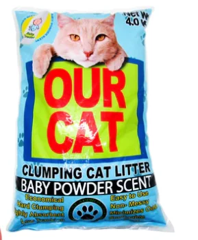 Our Cat Clumping Cat Litter Baby Powder Scent 4kg