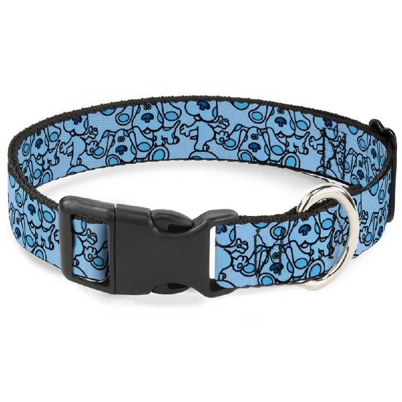 Plastic Clip Collar - Blue's Clues Blue Poses Scattered Blues