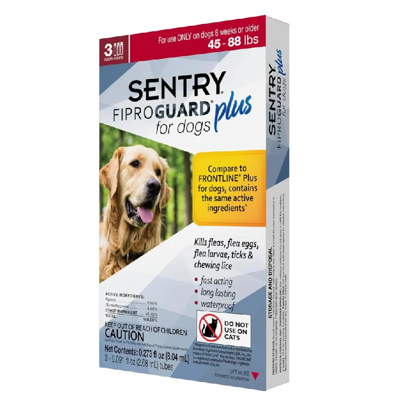 Sentry Fiproguard Plus Topical Flea & Tick Treatment for Dogs 44-88 lbs