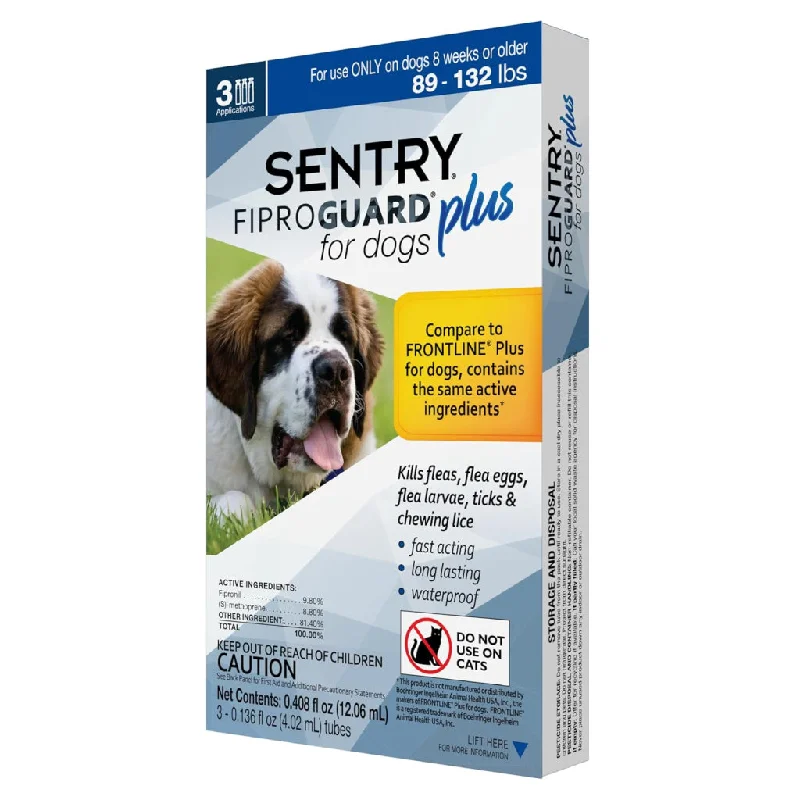 Sentry Fiproguard Plus Topical Flea & Tick Treatment for Dogs 89-132 lbs