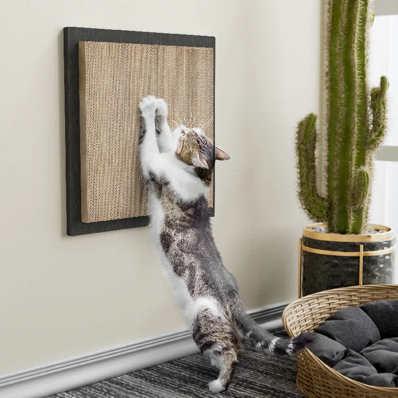 Square Wall Cat Scratcher, Charcoal Black (pre-order ships 12/30)