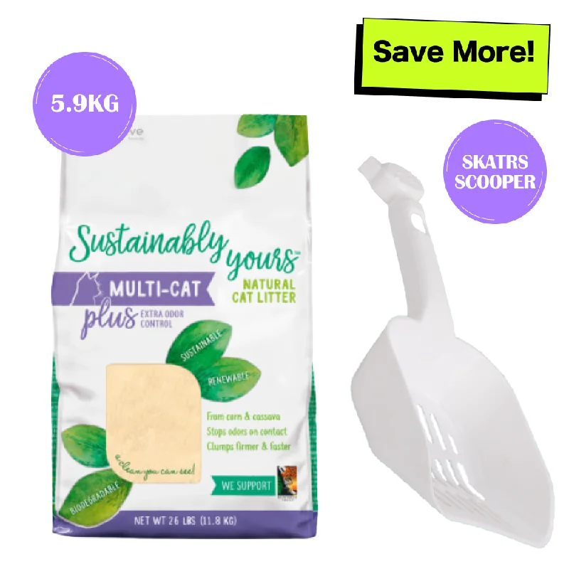 Sustainably Yours Multi Cat Plus Unscented Mixed Granules Cat Litter