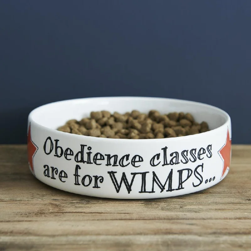 Sweet William - "Obedience Classes Are For Wimps" Dog Bowl