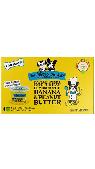 The Bear & The Rat Frozen Yogurt Dog Treat: Banana & Peanut Butter