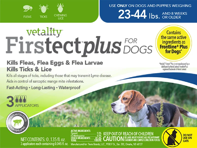 Vetality Firstect Plus Dogs 23-44lbs 3 Dose