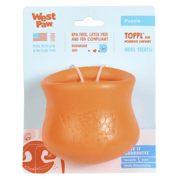 West Paw Toppl L Tangerine