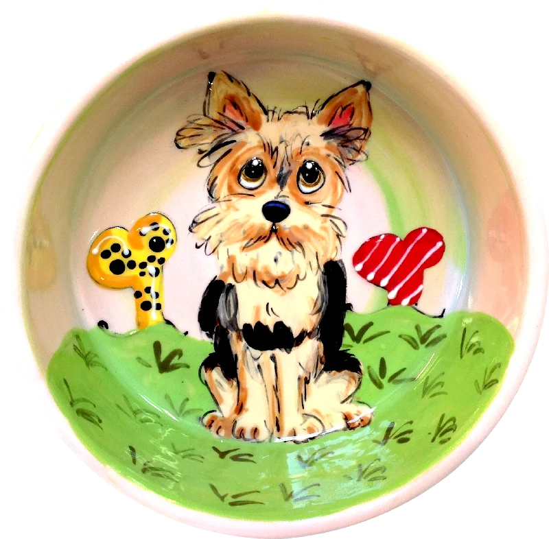 Yorkie Terrier Dog Bowl